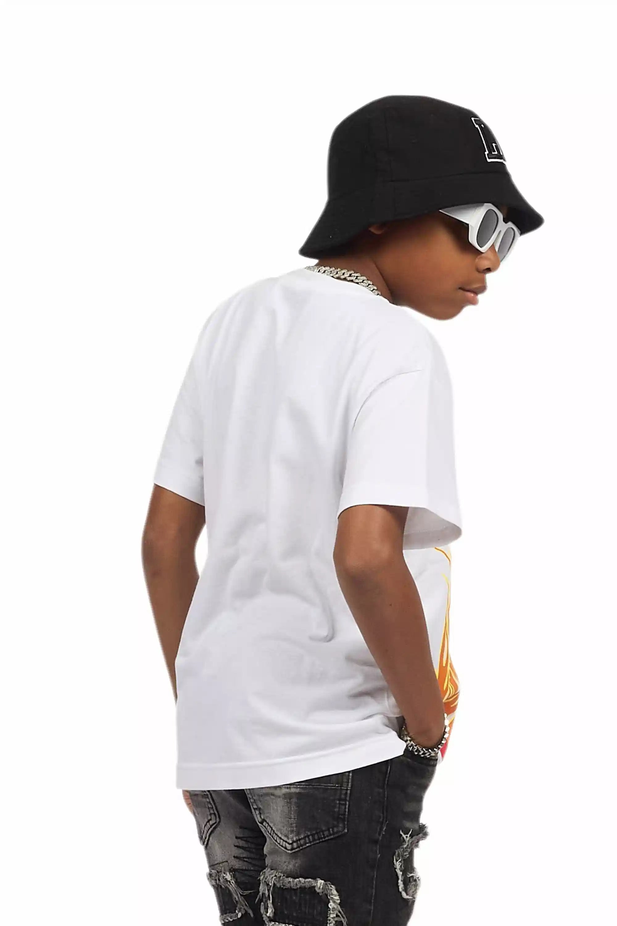 Boys Roeland White Graphic T-Shirt