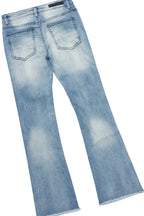 Girls Fire Black/Blue Hoodie/Stacked Flare Jean Set