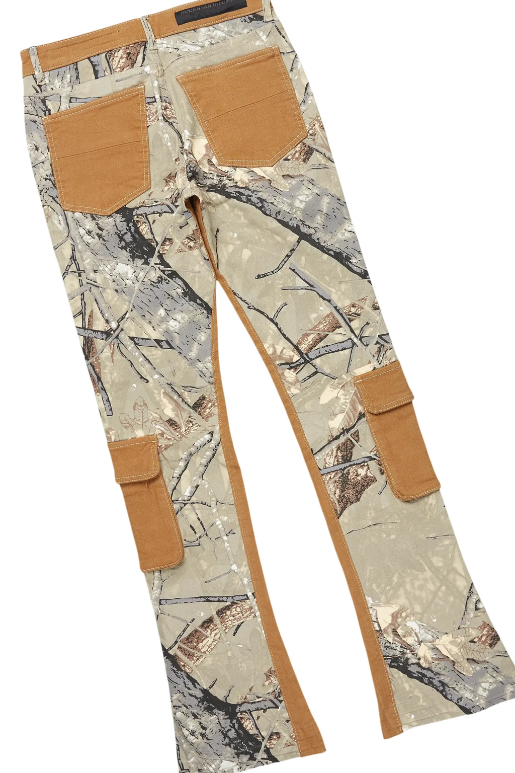 Boys Semaj Vintage Beige Hoodie/Stacked Flare Jean Set