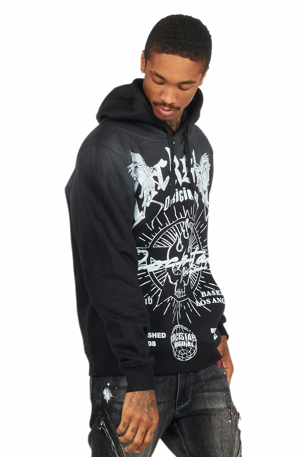 Tally Black Graphic Hoodie