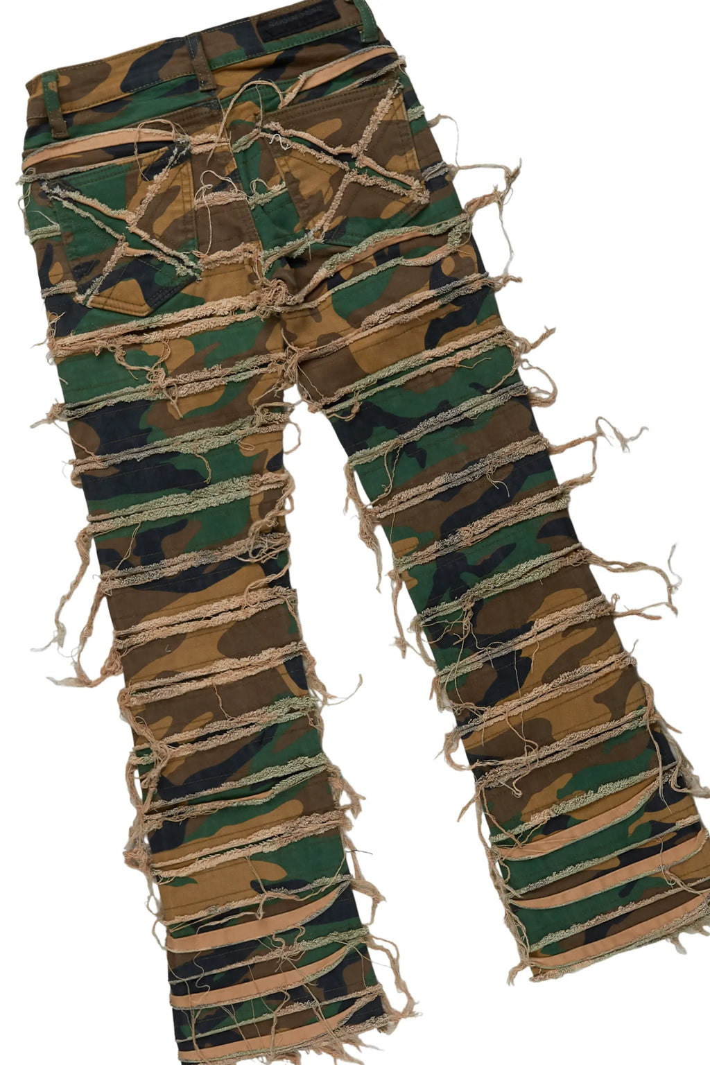 Boys Sabbath Beige/Camo T-Shirt/Stacked Flare Jean Set