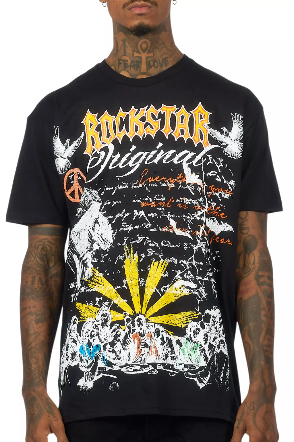 Super Sketch Black/Multi Oversized Graphic T-Shirt