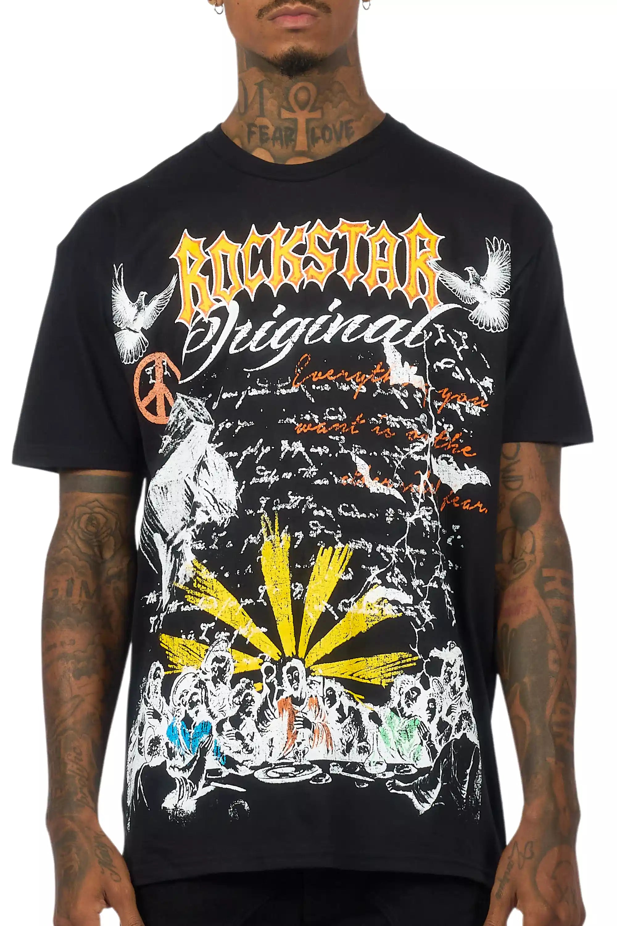 Super Sketch Black/Multi Oversized Graphic T-Shirt