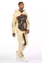 Vontae Beige/Black Hoodie/Super Stacked Track Set