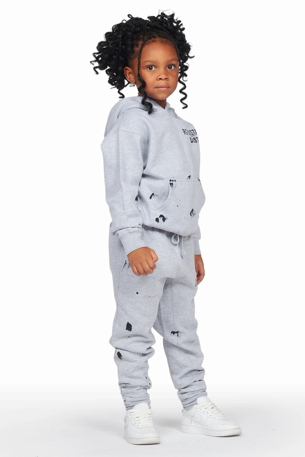 Girls Raffie Heather Grey Hoodie Jogger Set