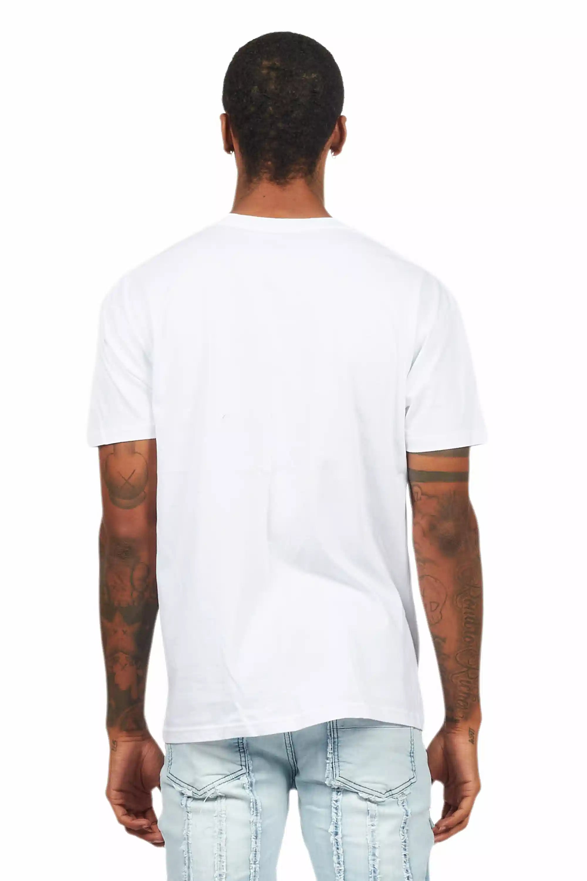 All Seeing Eyes White Graphic T-Shirt