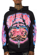 Cairo Black/Fuchsia Graphic Hoodie