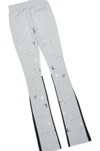 Scottie Heather Grey T-Shirt/Stacked Flare Track Pant Set