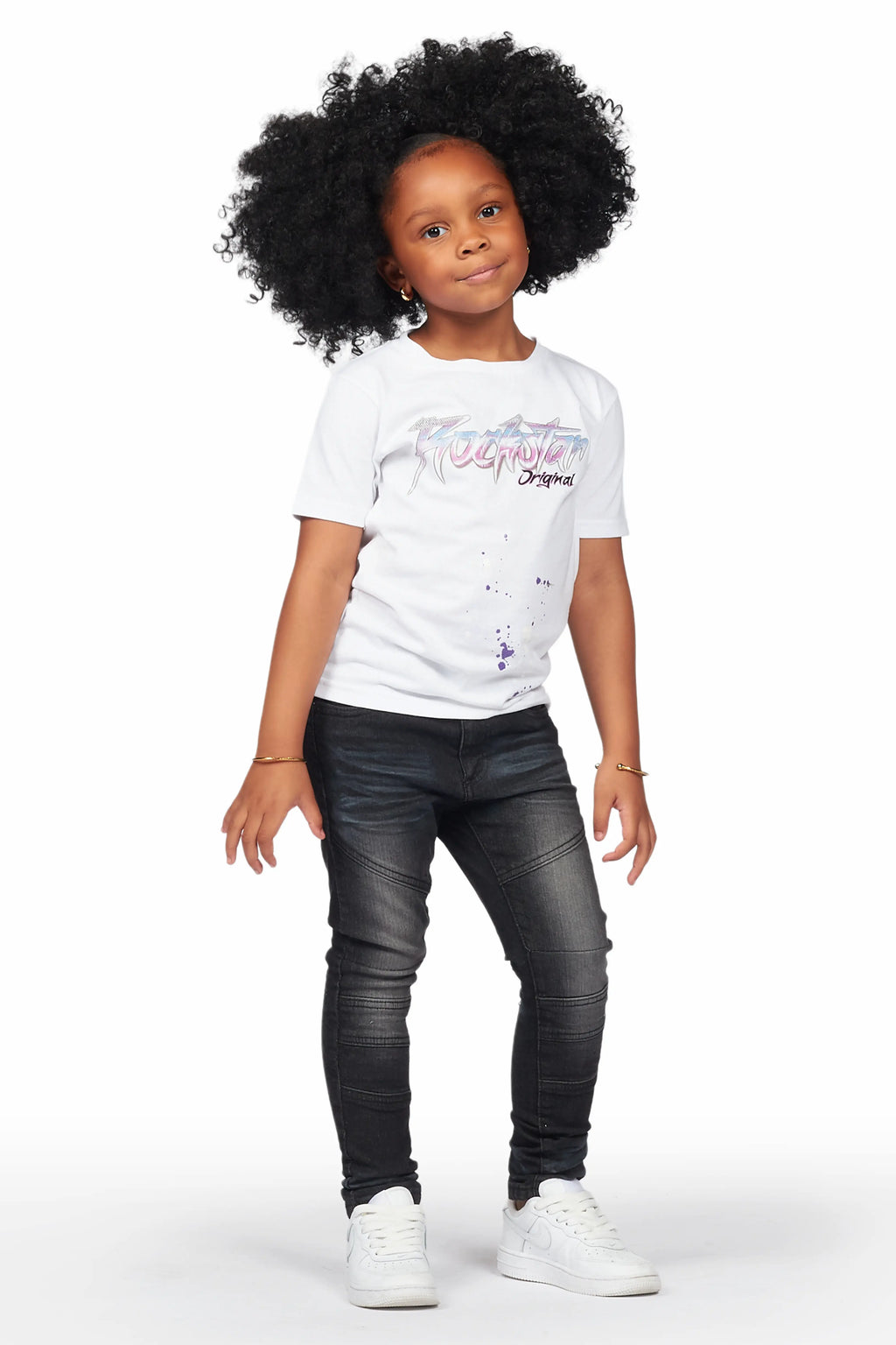 Girls Hale Grey Biker Skinny Jean