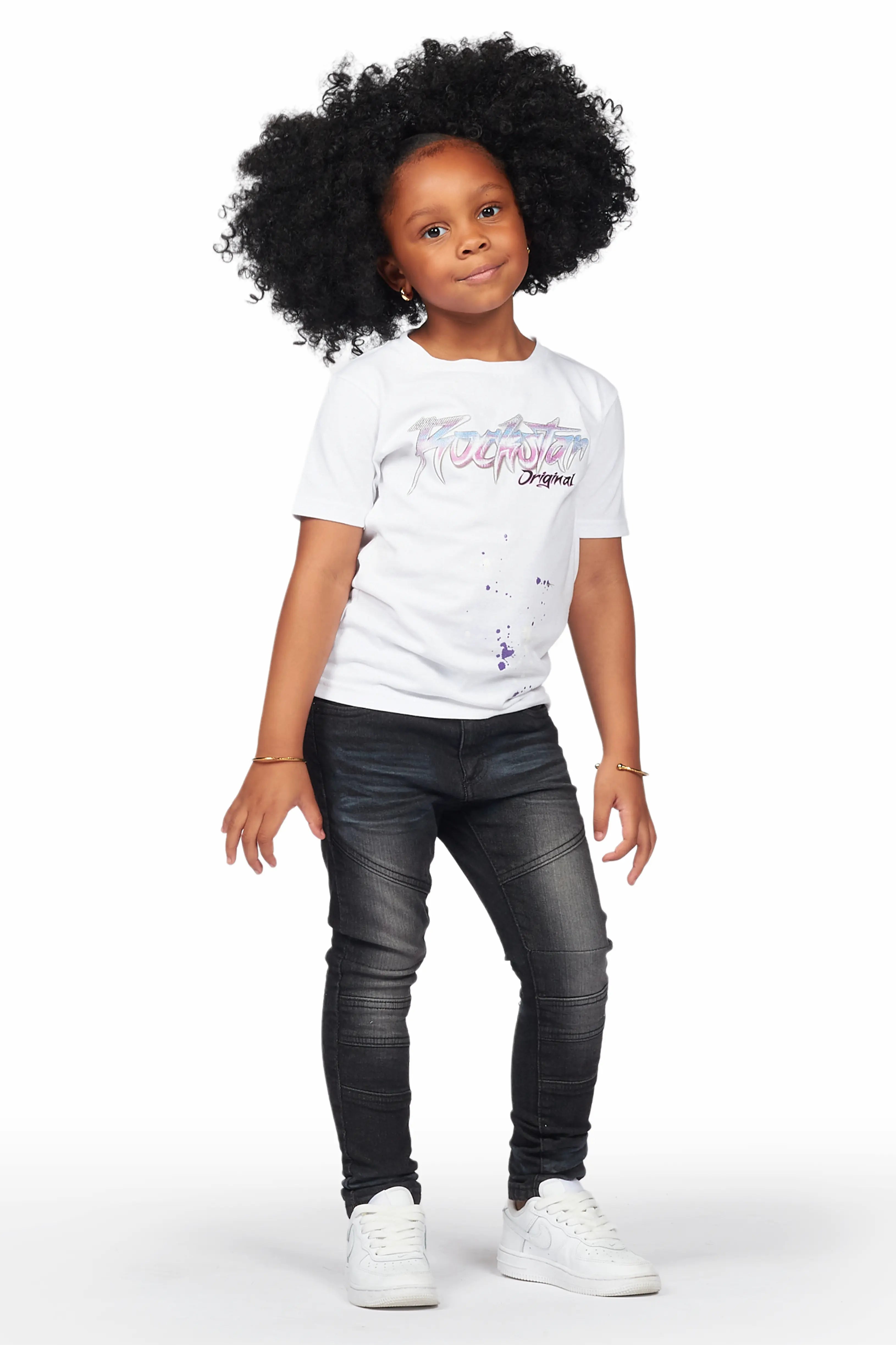 Girls Hale Grey Biker Skinny Jean