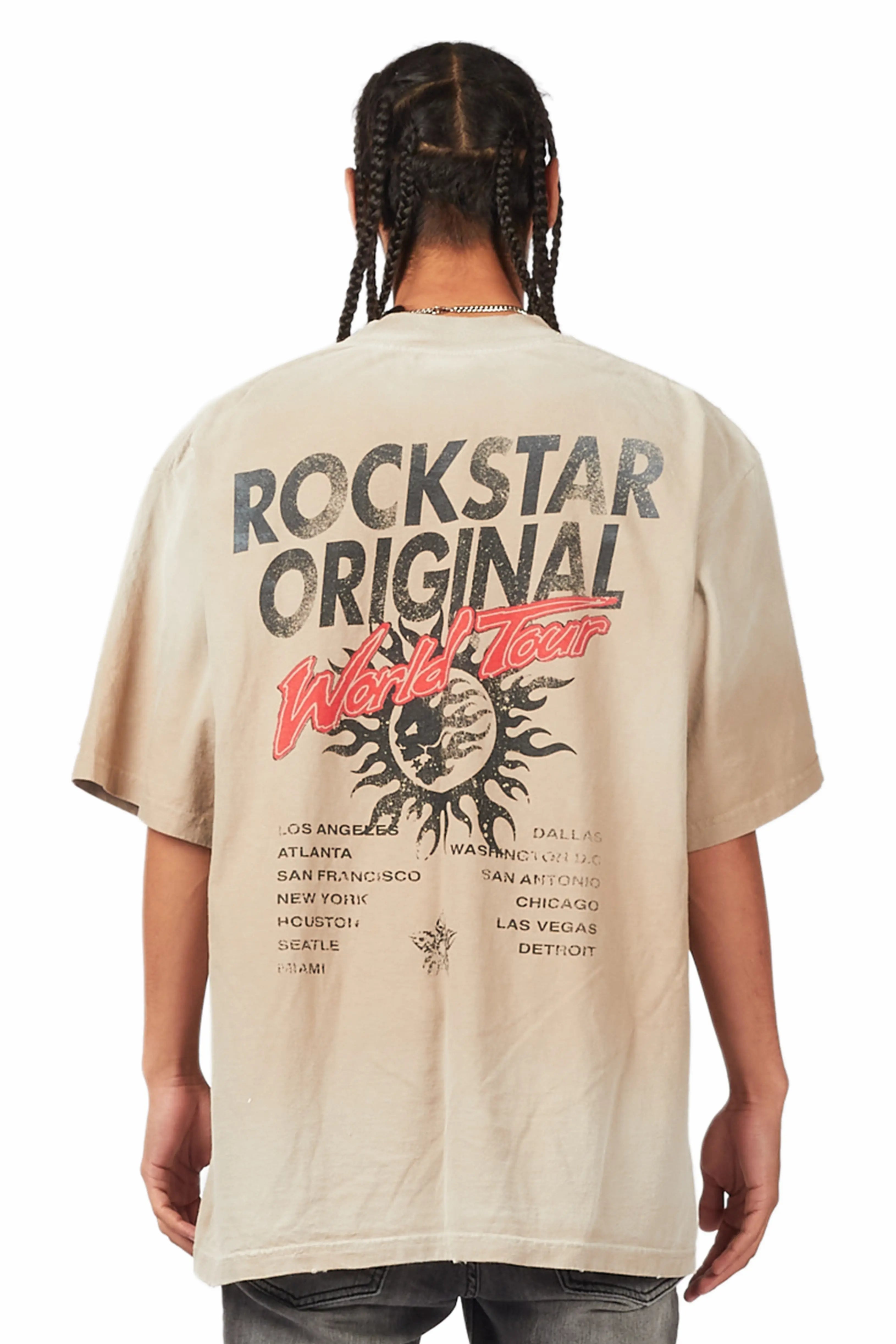 Yash Oatmeal Oversized T-Shirt