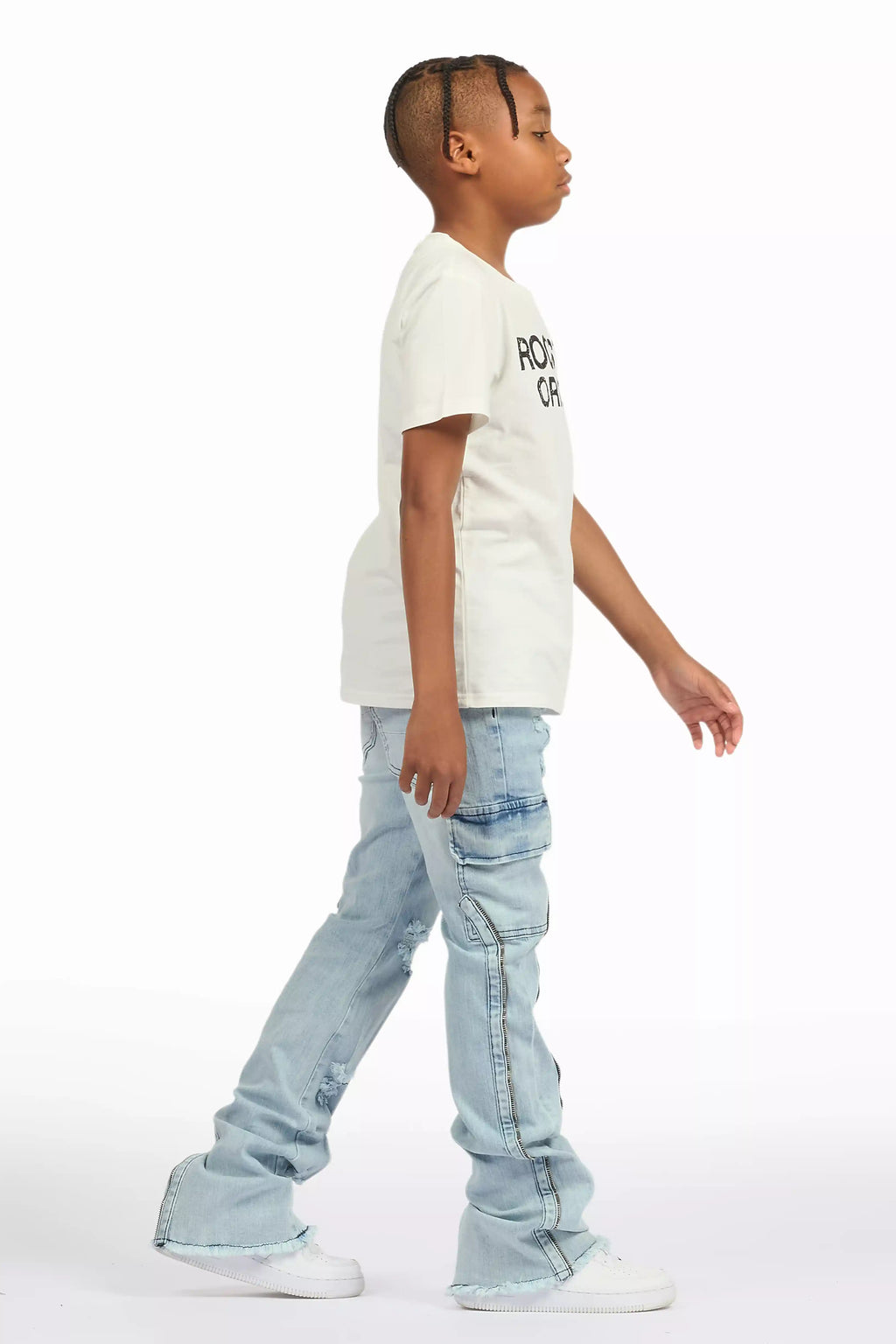 Boys Hutch Blue Stacked Flare Jean