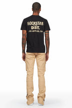 Waage Khaki Cargo Stacked Flare Jean