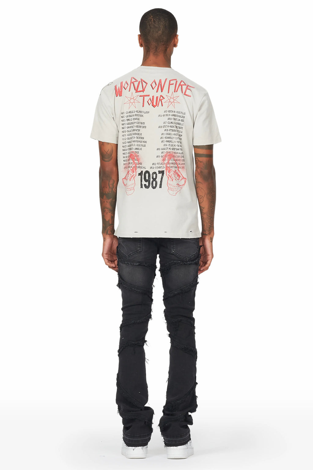 Norbert Dark Stacked Flare Jean