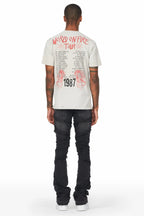 Norbert Dark Stacked Flare Jean