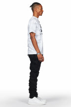 Balta Black Diagonal Patch Skinny Fit Jean