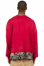 Swerve Red Graphic Flannel Crewneck