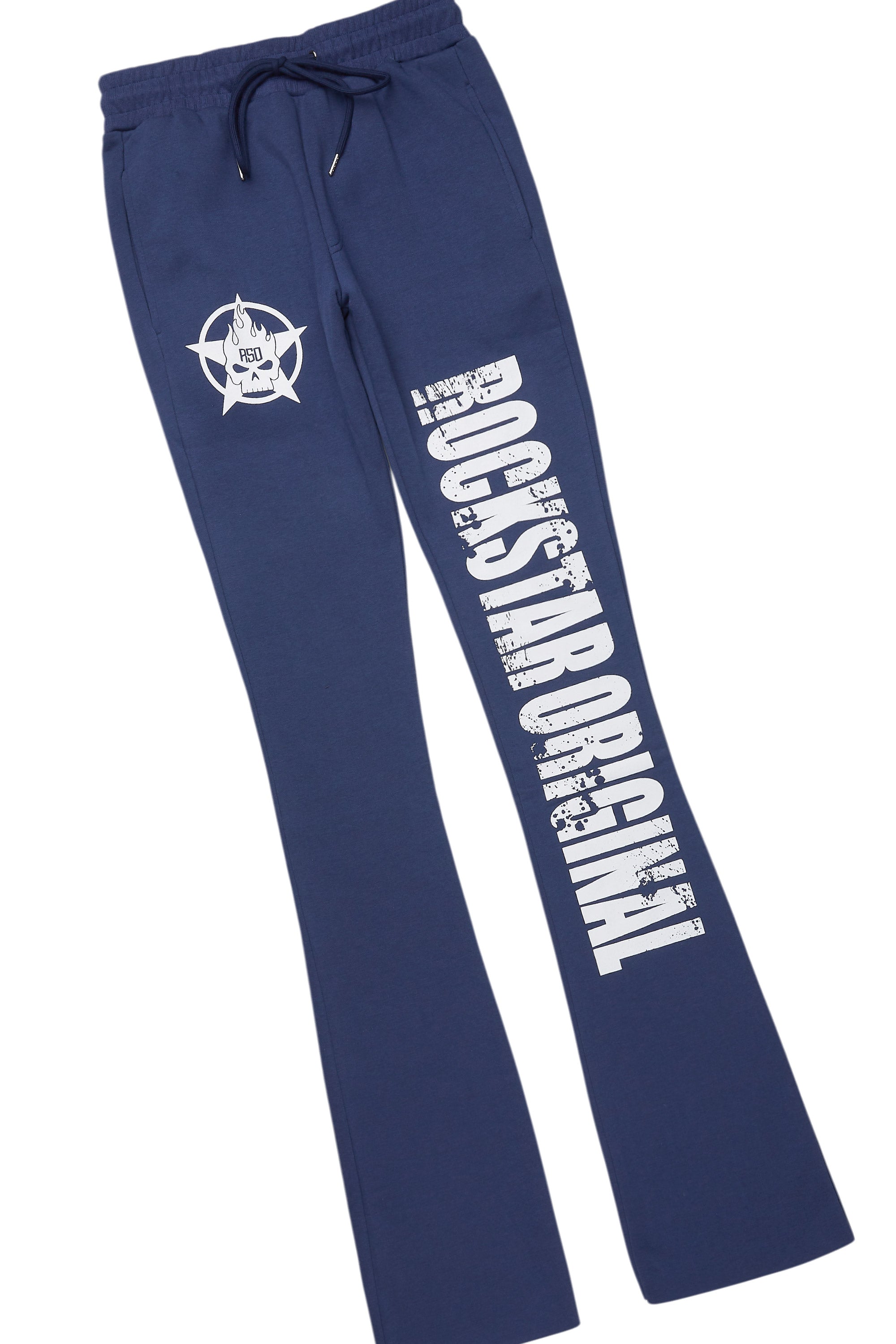 Keve Navy T-Shirt Stacked Flare Track Set