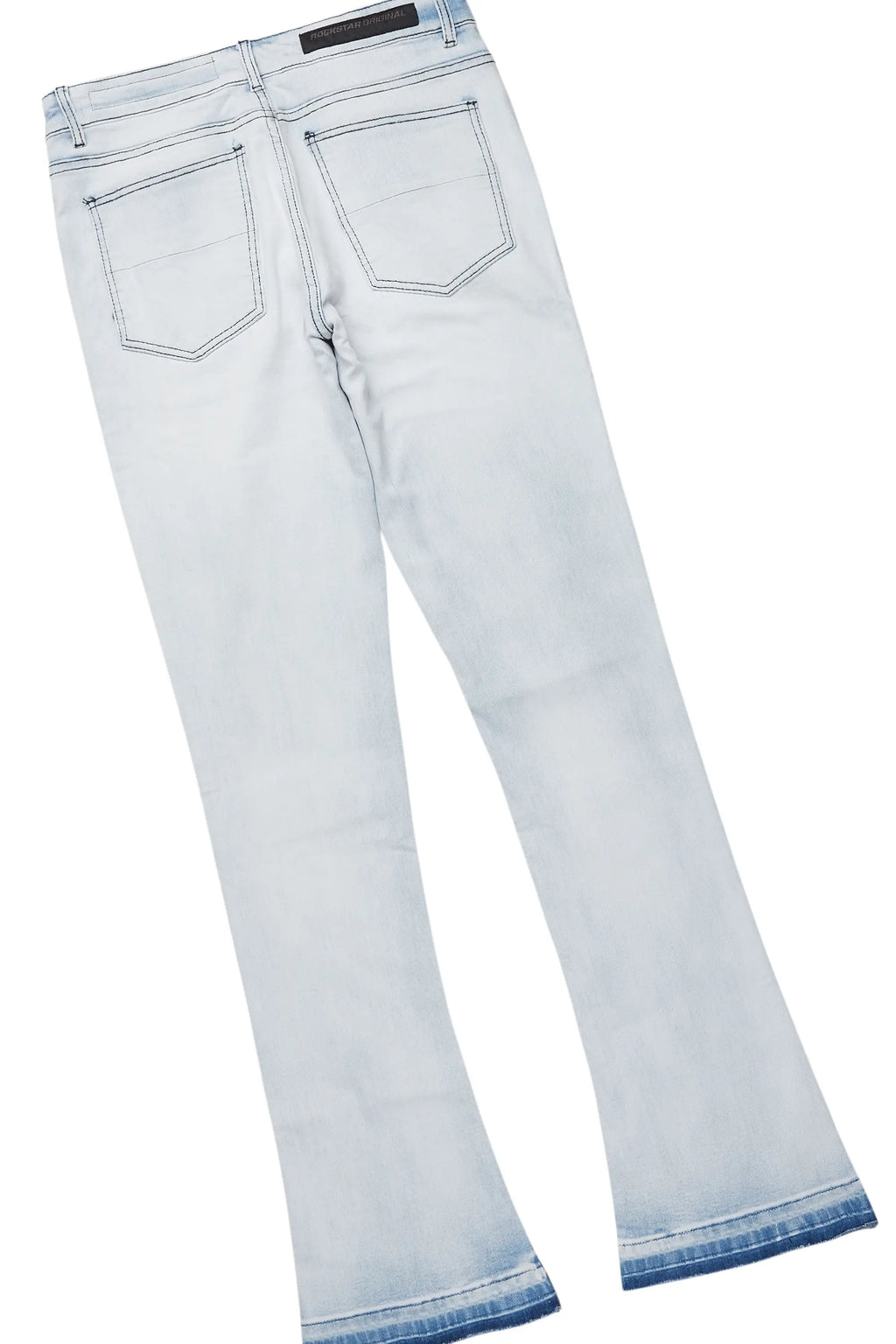 Amos Orange T-Shirt/Dag Blue Stacked Flare Jean Set