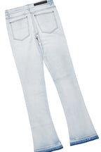 Amos Orange T-Shirt/Dag Blue Stacked Flare Jean Set