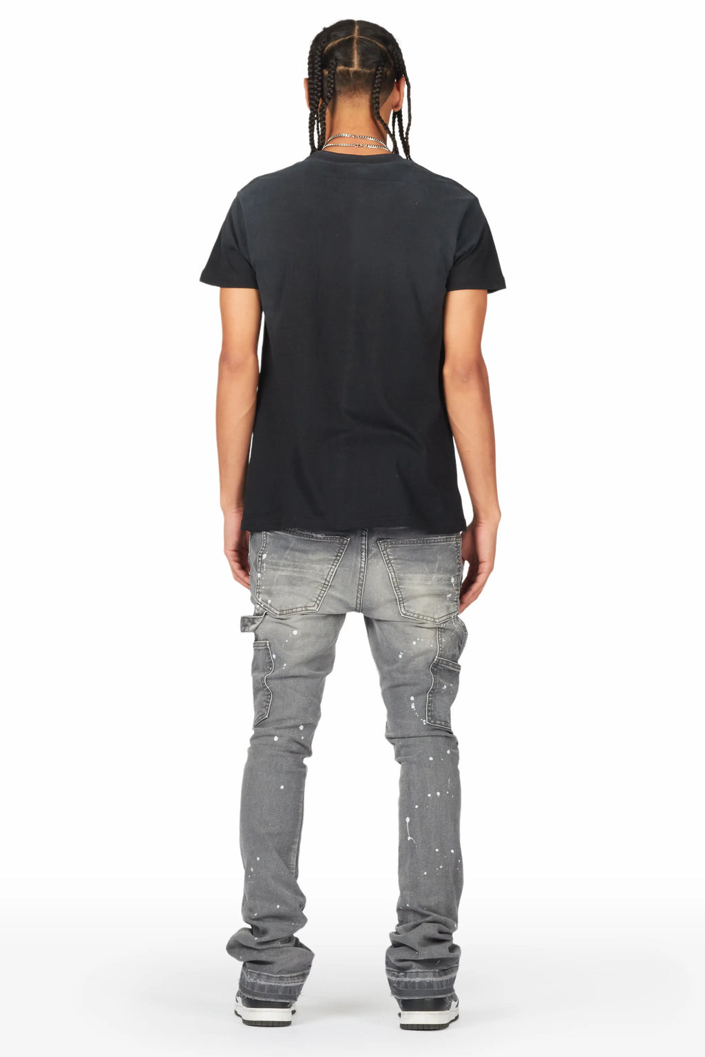 Thorton Grey Stacked Flare Jean