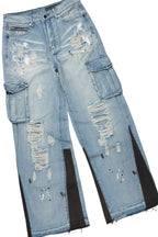 Lake White/Blue T-Shirt/Baggy Fit Jean Set