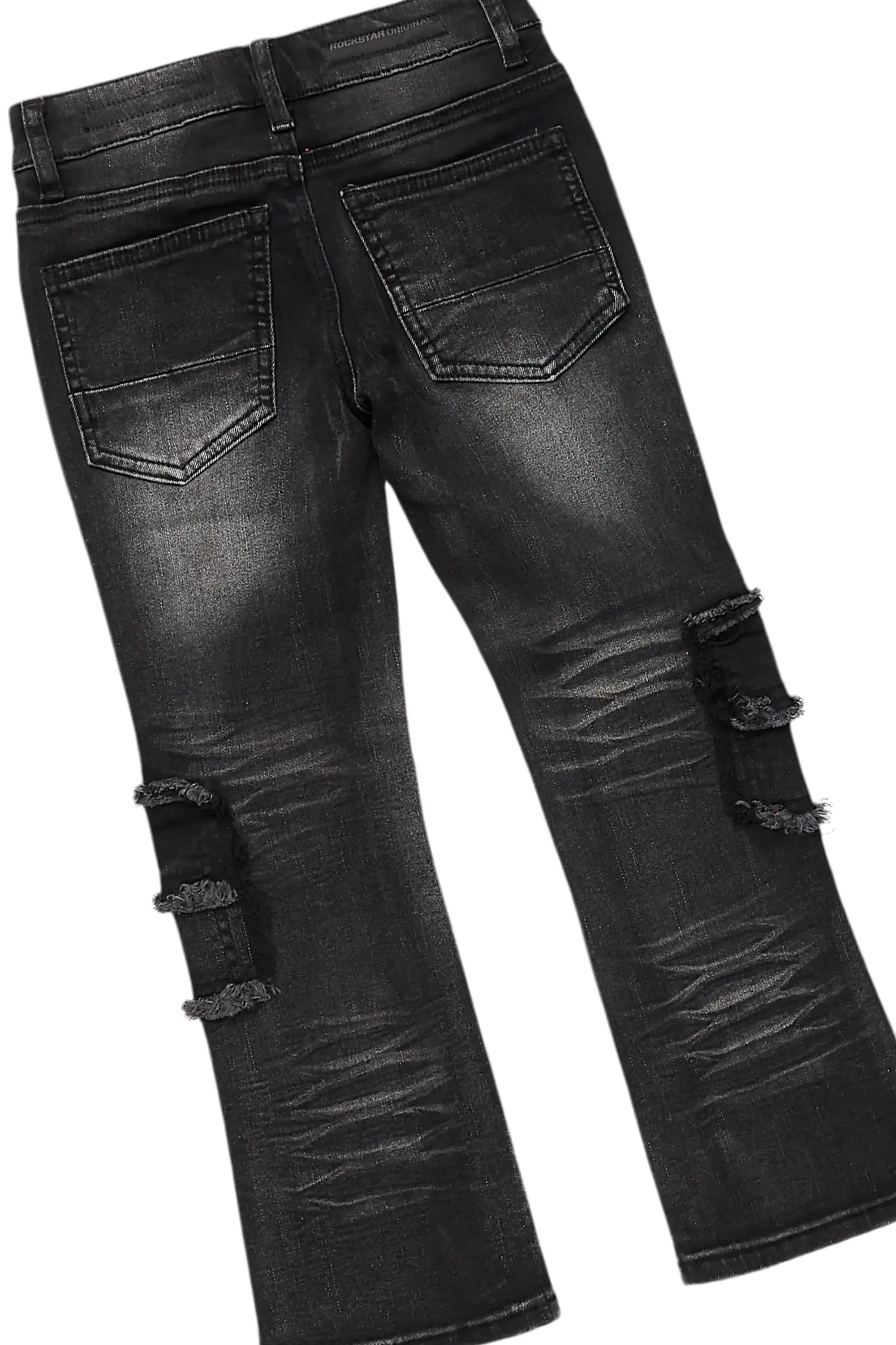 Girls Nahomy Black Hoodie/Slim Fit Jean Set