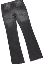 Boys Fields Grey/Black Hoodie/Stacked Flare Jean Set