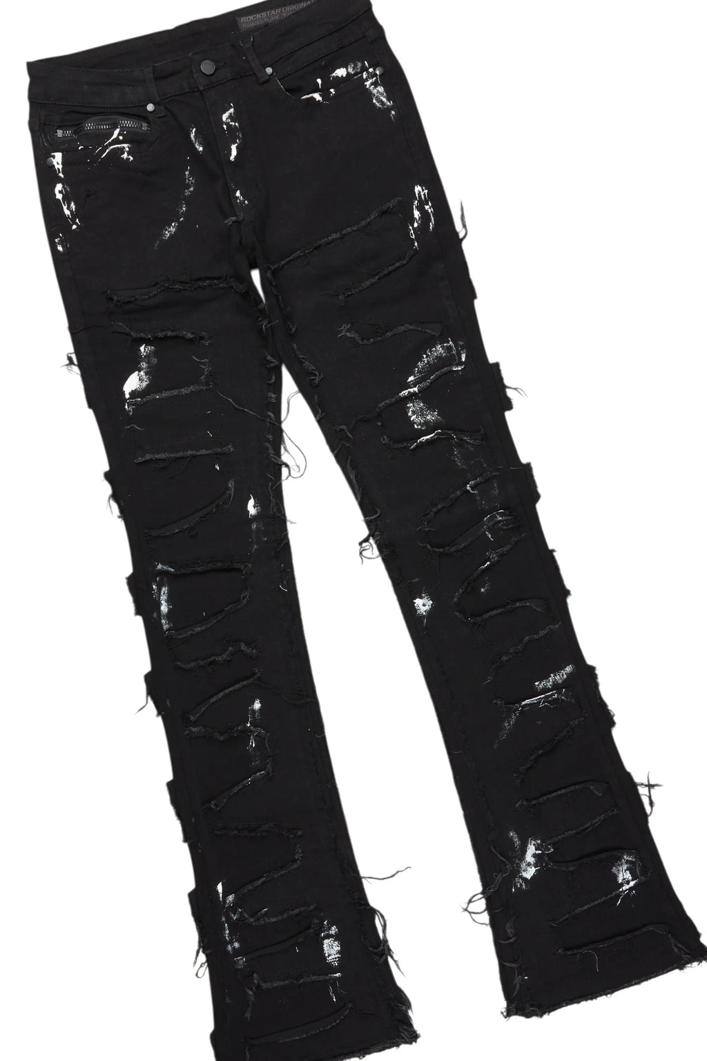 Bernhard Black Knit Sweater/Stacked Flare Jean Bundle