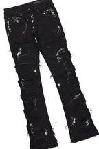 Bernhard Black Knit Sweater/Stacked Flare Jean Bundle