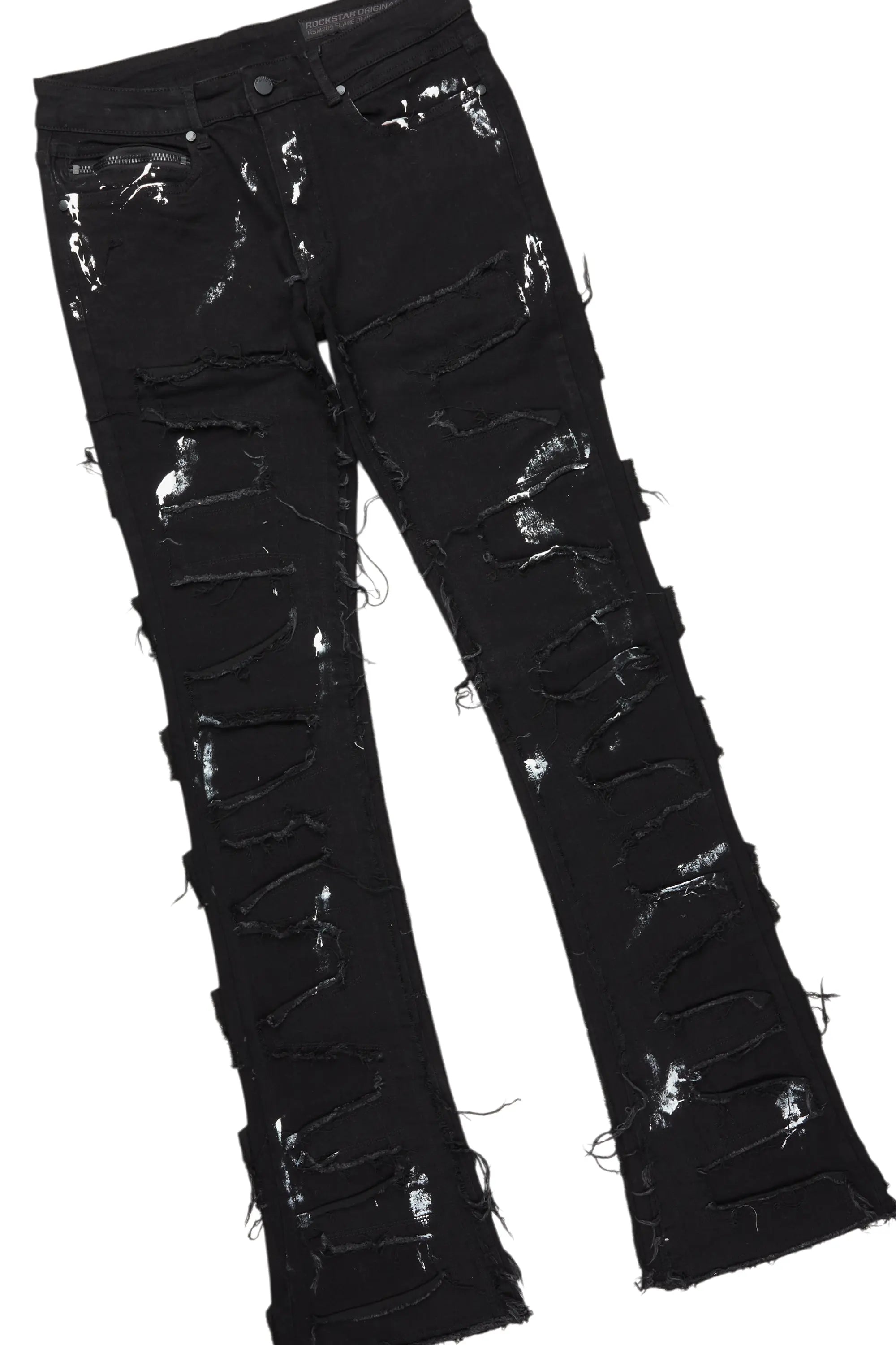 Bernhard Black Knit Sweater/Stacked Flare Jean Bundle