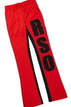 Devan Black/Red Hoodie/Baggy Stacked Flare Pant Set