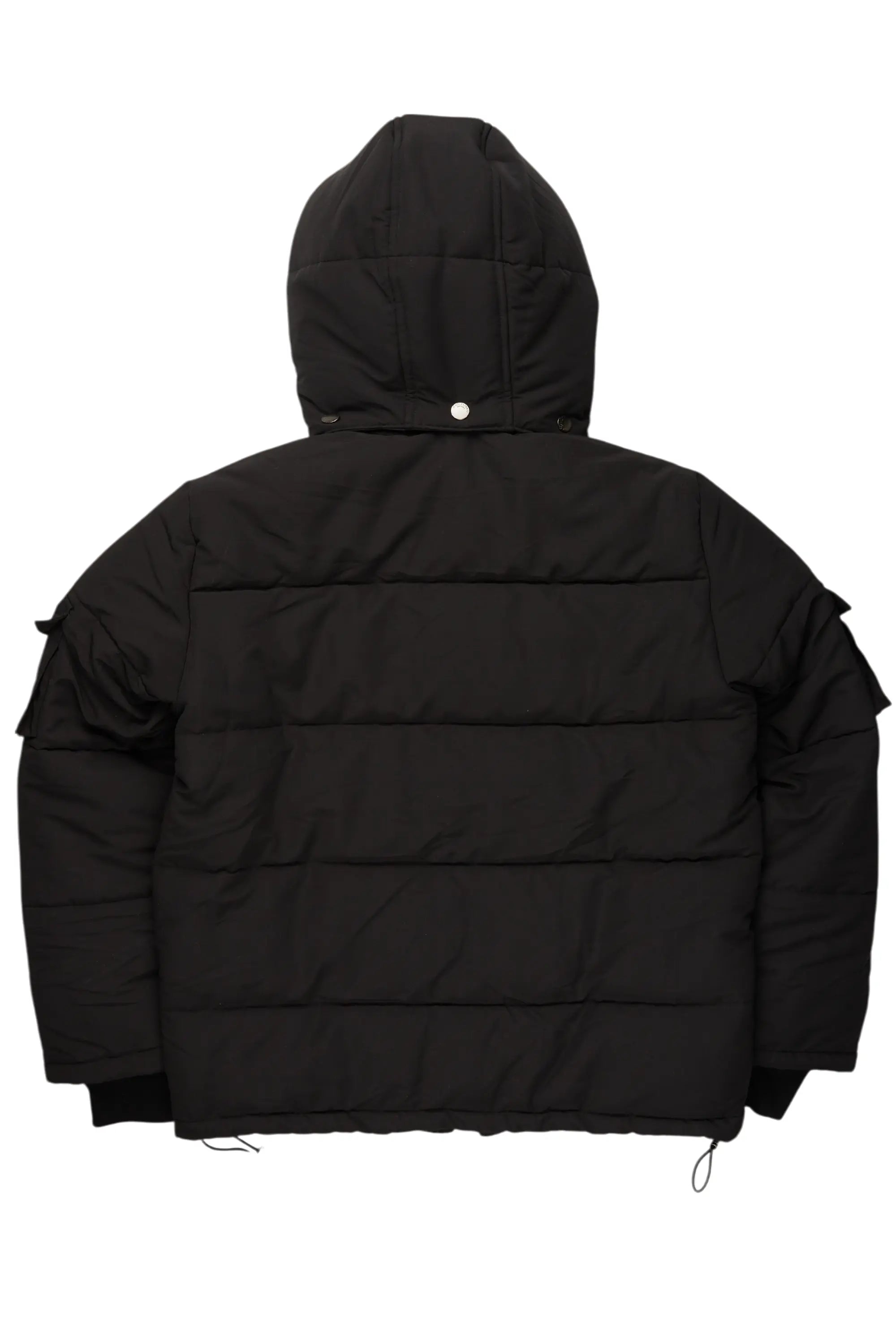 Adley Black Utility Puffer Jacket