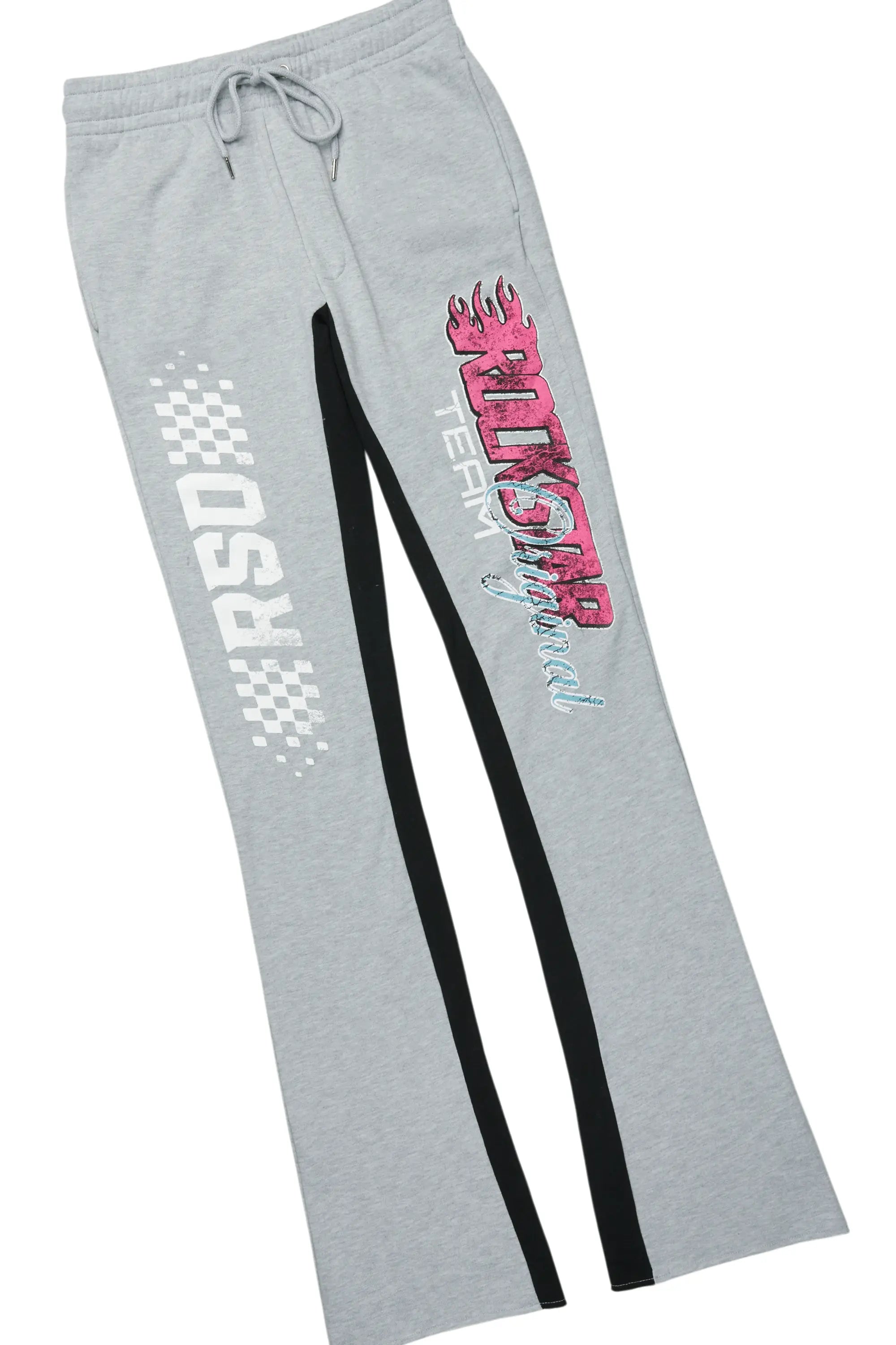 Theo Heather Grey Hoodie/Baggy Fit Track Pant Set