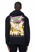 Whitefall Black Graphic Hoodie