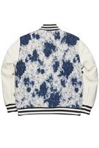 Doron Blue Tapestry Varsity Jacket