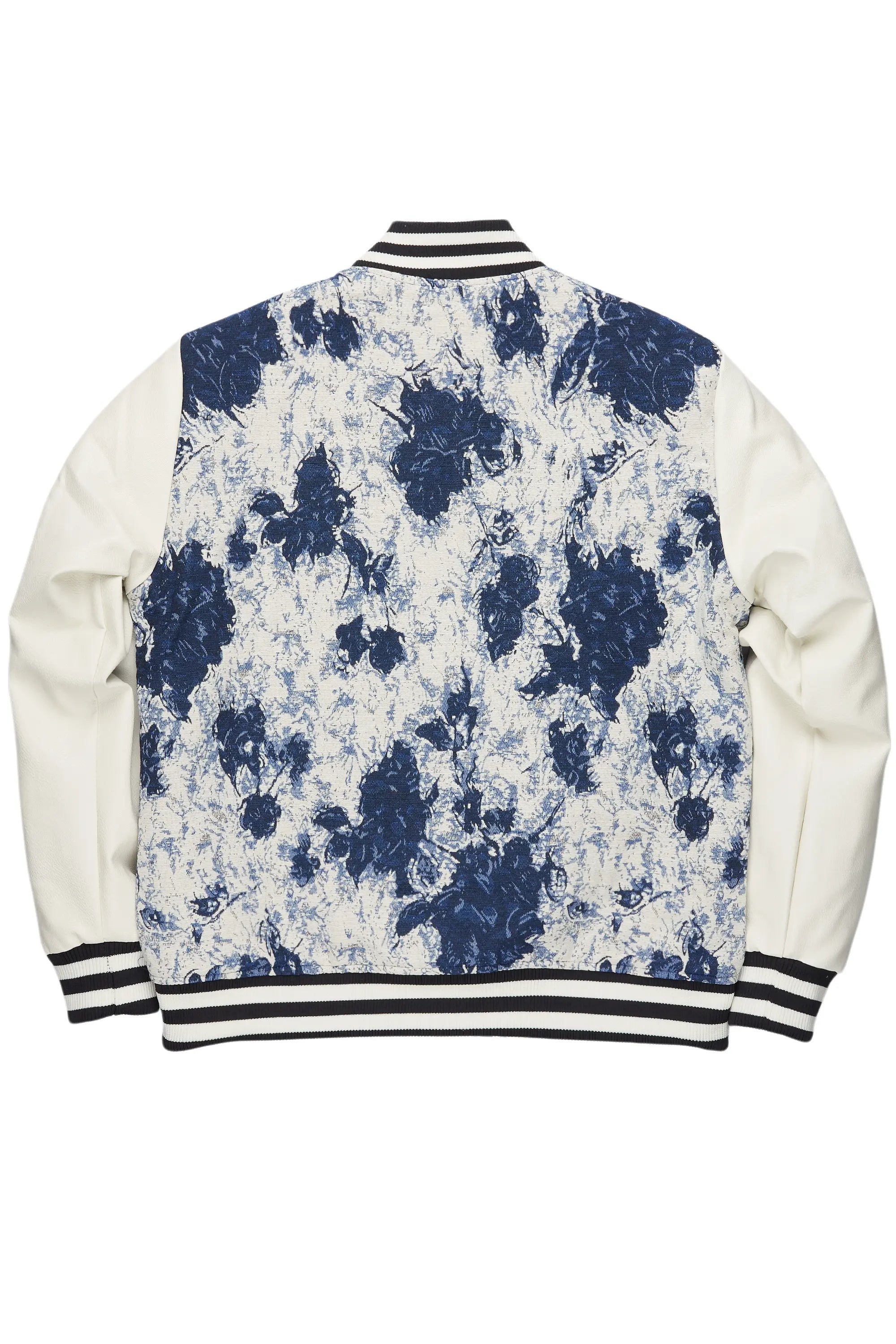 Doron Blue Tapestry Varsity Jacket