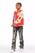 Boys Balser Orange Varsity Jacket