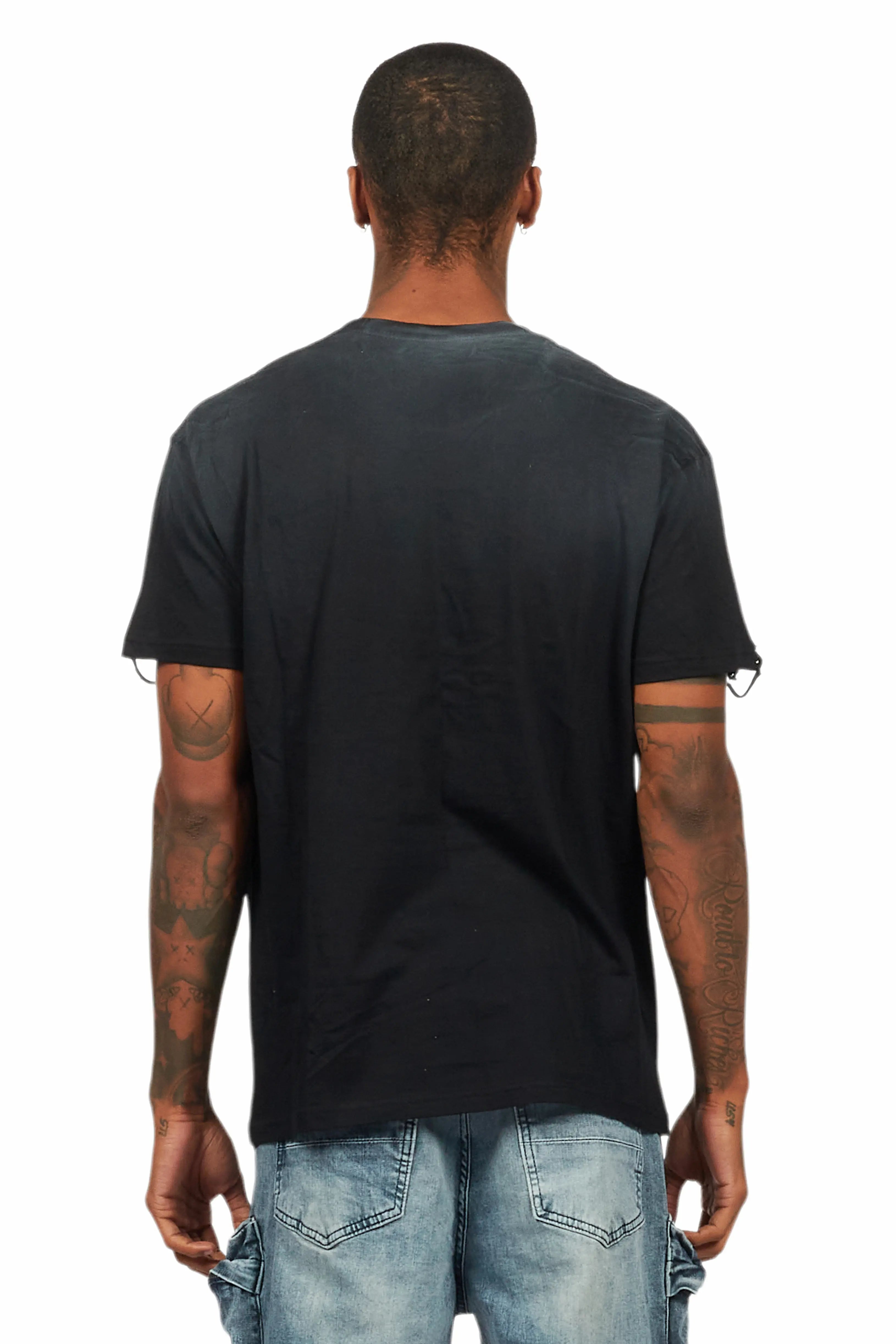 Deiter Black Oversized Graphic T-Shirt