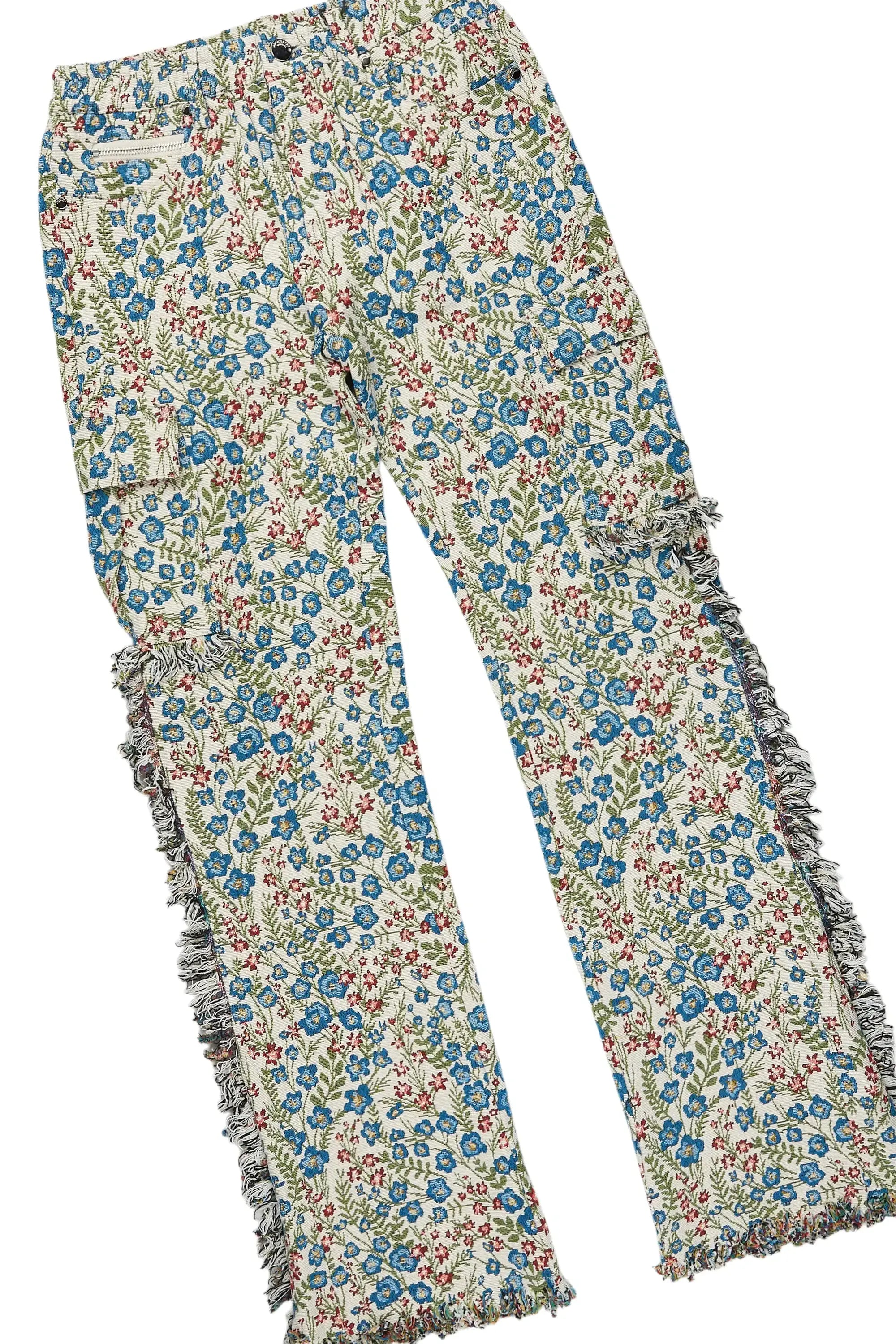 Girls Kaite Navy Hoodie/Stacked Flare Jean Set