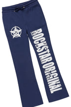 Boys Keve Navy T-Shirt Flare Sweat Pant Set