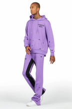 Raffer Purple Hoodie Baggy Fit Pant Track Set