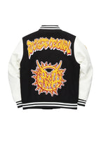Boys Fio Black/White Varsity Jacket