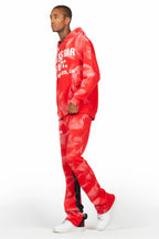 Nelly Red Hoodie/Baggy Track Pant Set