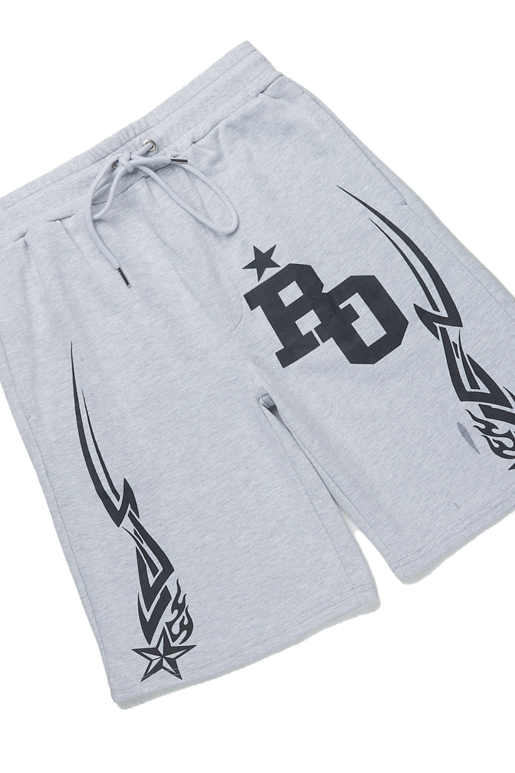 Plutix Heather Grey Graphic T-Shirt Short Set