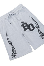 Plutix Heather Grey Graphic T-Shirt Short Set