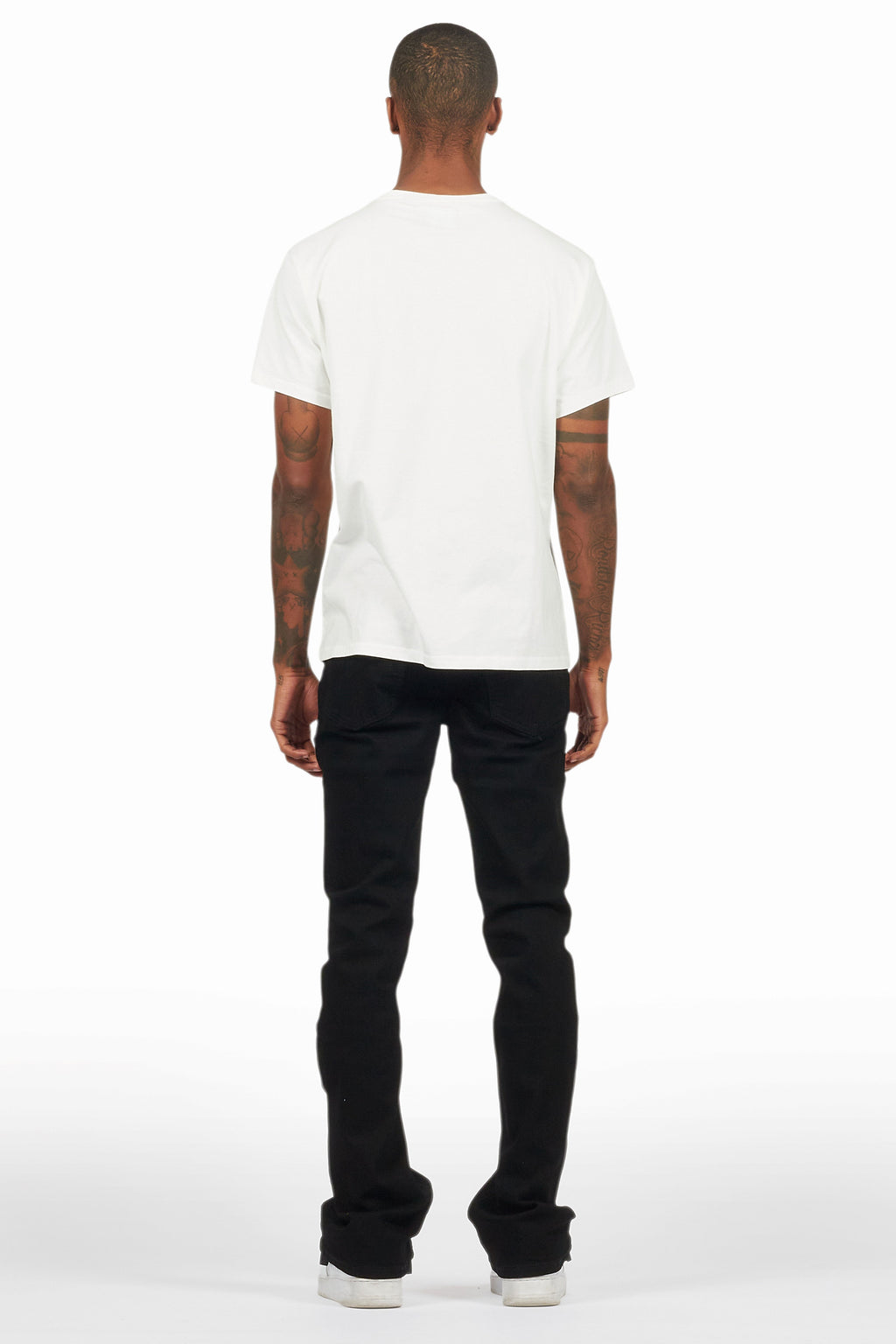 Drick Jet Black Regular Fit Flare Jean