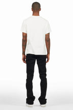 Drick Jet Black Regular Fit Flare Jean