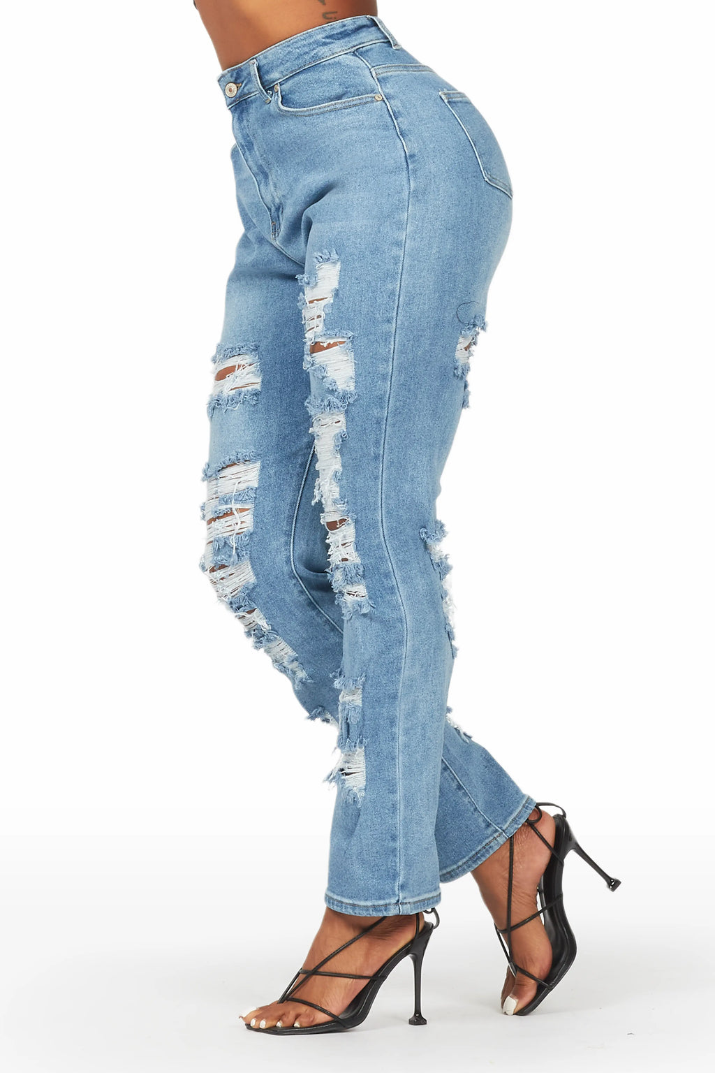 Kaydan Light Wash Distressed Skinny Jean