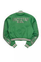 Beunca Green Rhinestone Varsity Jacket